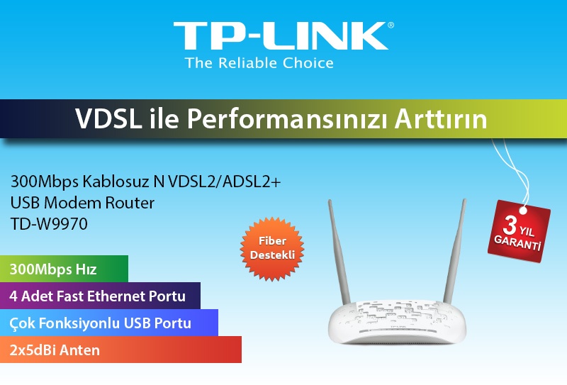 ‘TP-LINK TD-W9970’ Modem Kurulumu ve Kablosuz Ayarlar (Resimli Anlatım)